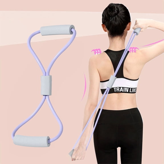 Resistance Bands with Handles Figure 8 Fitness Exercise Bands Resistance for Arm Shoulder Leg Stretch Elastic Bands for Exercise Workouts Training Flexibility Pulling Rope