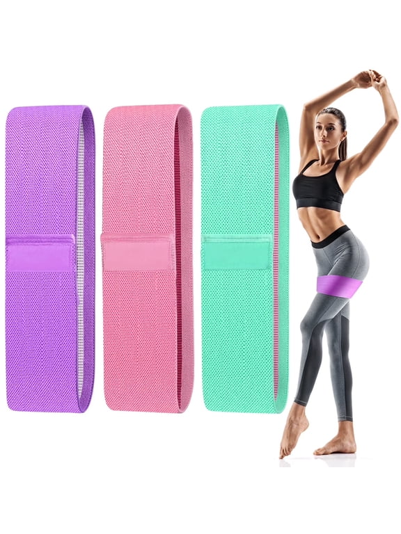 Resistance Bands for Legs and Butt Exercise Bands - Non Slip Elastic Booty Bands, 3 Levels Workout Bands Women Sports Fitness Band for Squat Glute Hip Training