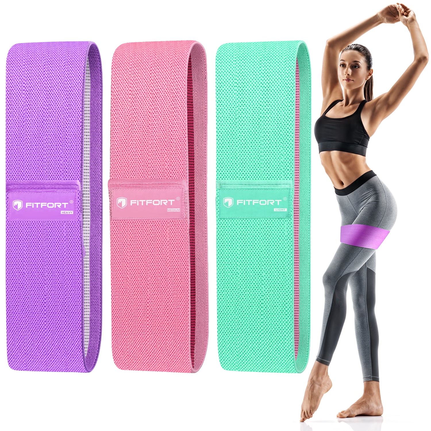 Resistance Bands for Legs and Butt Exercise Bands Non Slip Elastic Booty Bands 3 Levels Workout Bands Women Sports Fitness Band for Squat Glute Hip Training Walmart Business Supplies