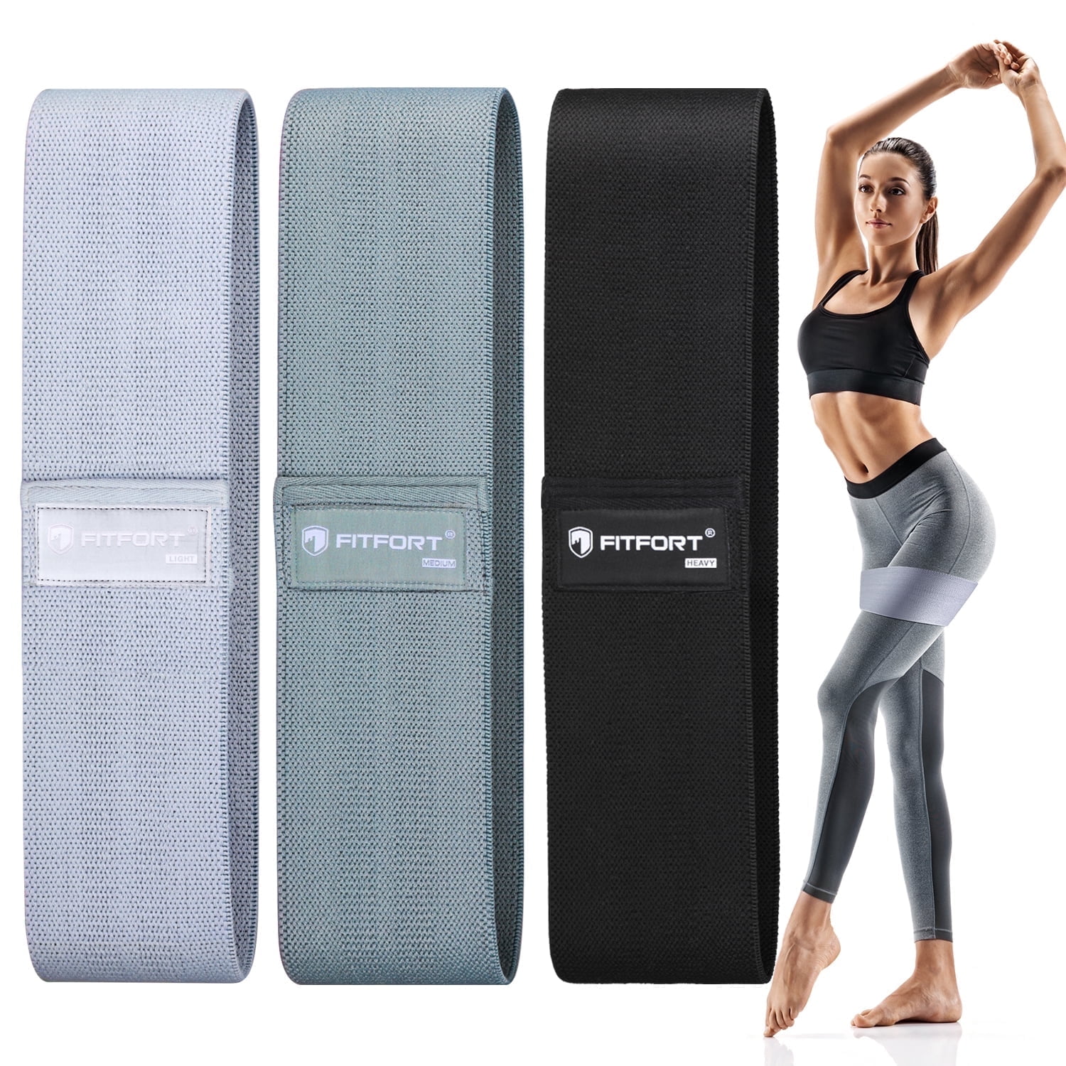 Non Slip Resistance Bands for Legs and Butt 3 Levels Workout Bands for Squats Glute Hip Training Walmart