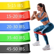 Resistance Bands Loop Set of 5 Exercise Workout CrossFit Fitness Yoga Booty Band