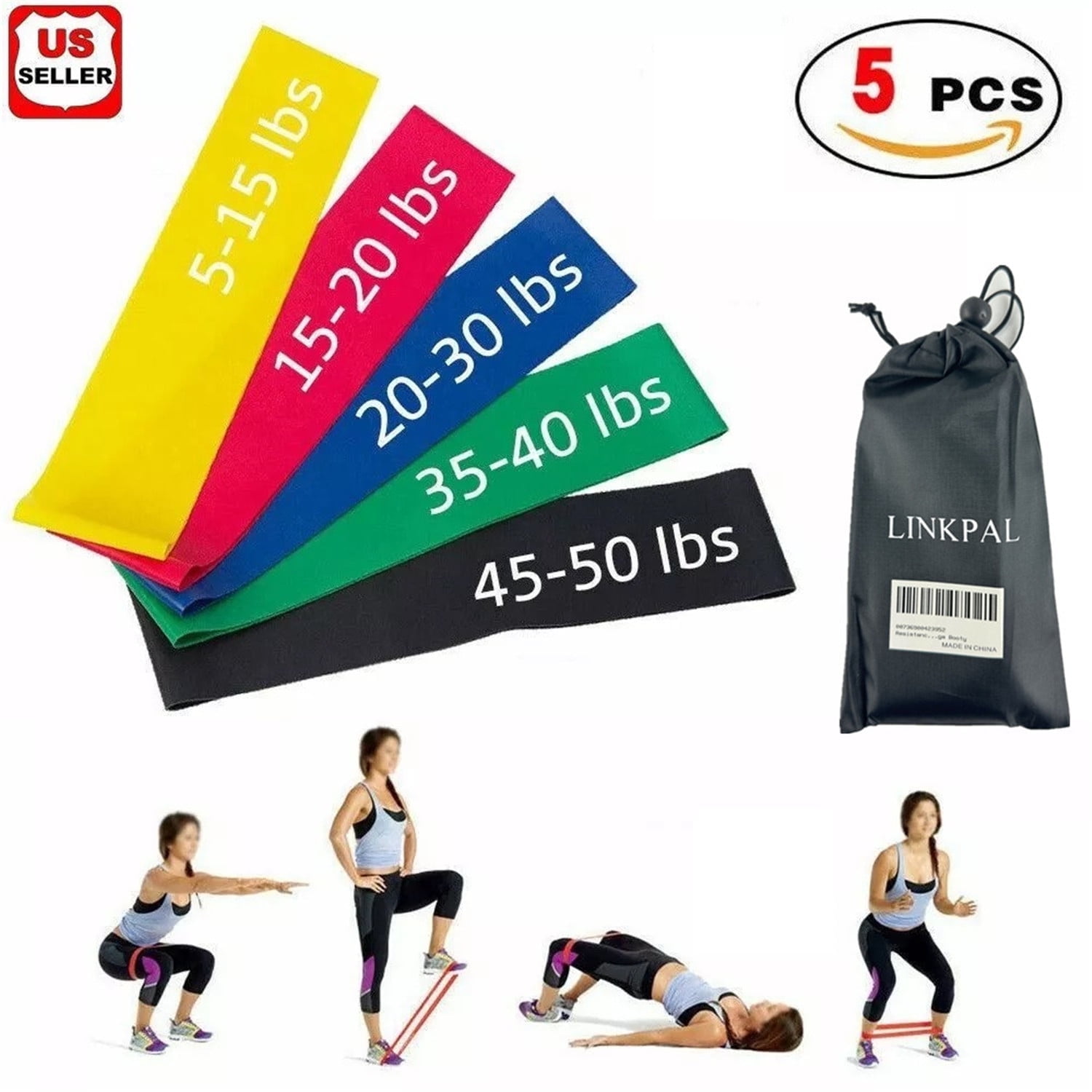 Resistance Loop Resistance Band Set Workout LINKPAL Yoga