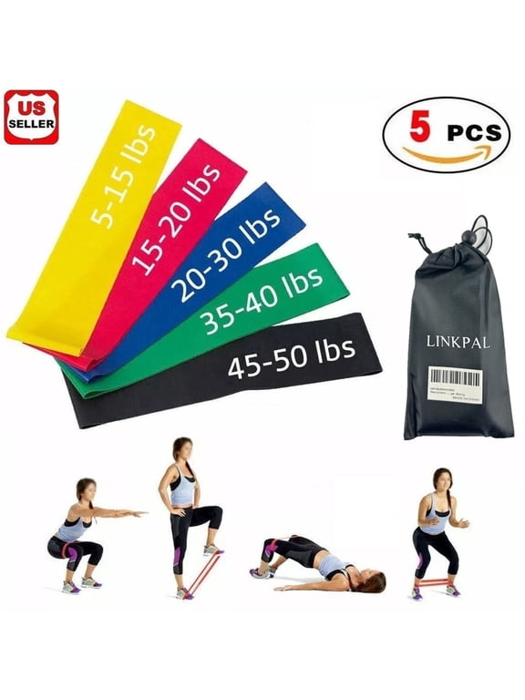Yoga Booty Band Eco-Friendly Yoga Resistance Bands 5-Piece