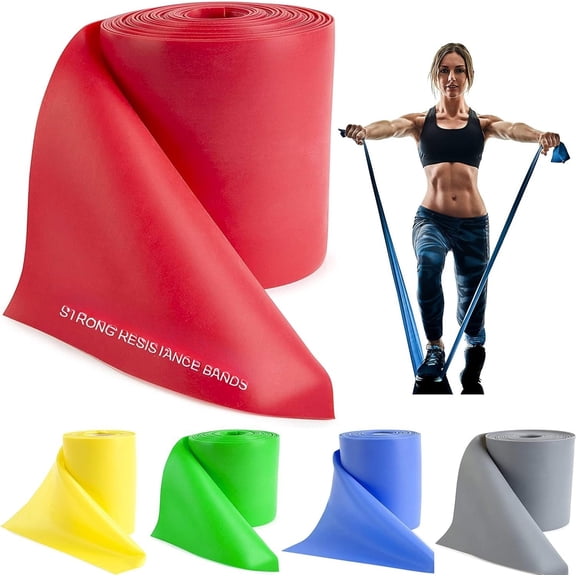 Resistance Bands Professional 8,16, 25, 50 Yards  Rolls. Latex- Elastic Physical  Band. No Scent, No  -  for  Exercise, Yoga, Pilates, Gym, Rehab, Workout