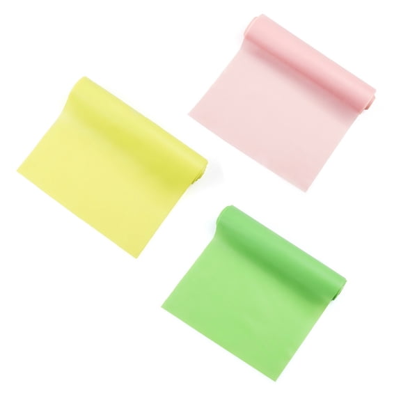 Resistance Bands, Professional Non-Latex Elastic Exercise Bands. Long Stretch Bands For Yoga, Pilates, Rehab, At-Home Or The Gym Workouts - green+pink+yellow