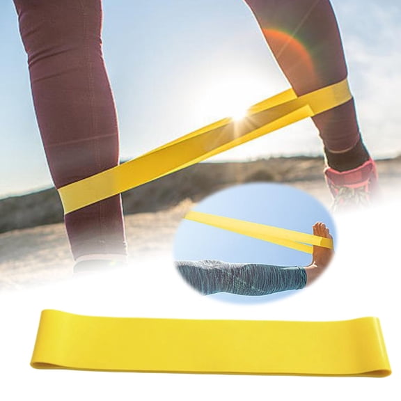 Resistance Bands Rubber Band Workout 2 x 20 Inch for Women Men, Fitness Gym Equipment Rubber Loops, Latex Yoga Gym Strength Training Athletic Bands, Strength Training, Yellow