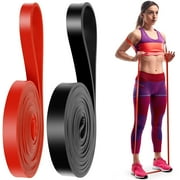 Resistance Bands, Set of 2 for Body Stretching Working Out, Shape Body, Exercise Workout Bands, Stretch Bands for Booty Legs, Pilates Flexbands, Pull Up Assistance Bands