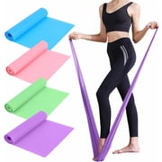 Resistance Bands Set, 4 Pack Latex Exercise Bands with Different Strengths,Elastic Bands for Upper & Lower Body & Core Exercise,Pilates, Rehab
