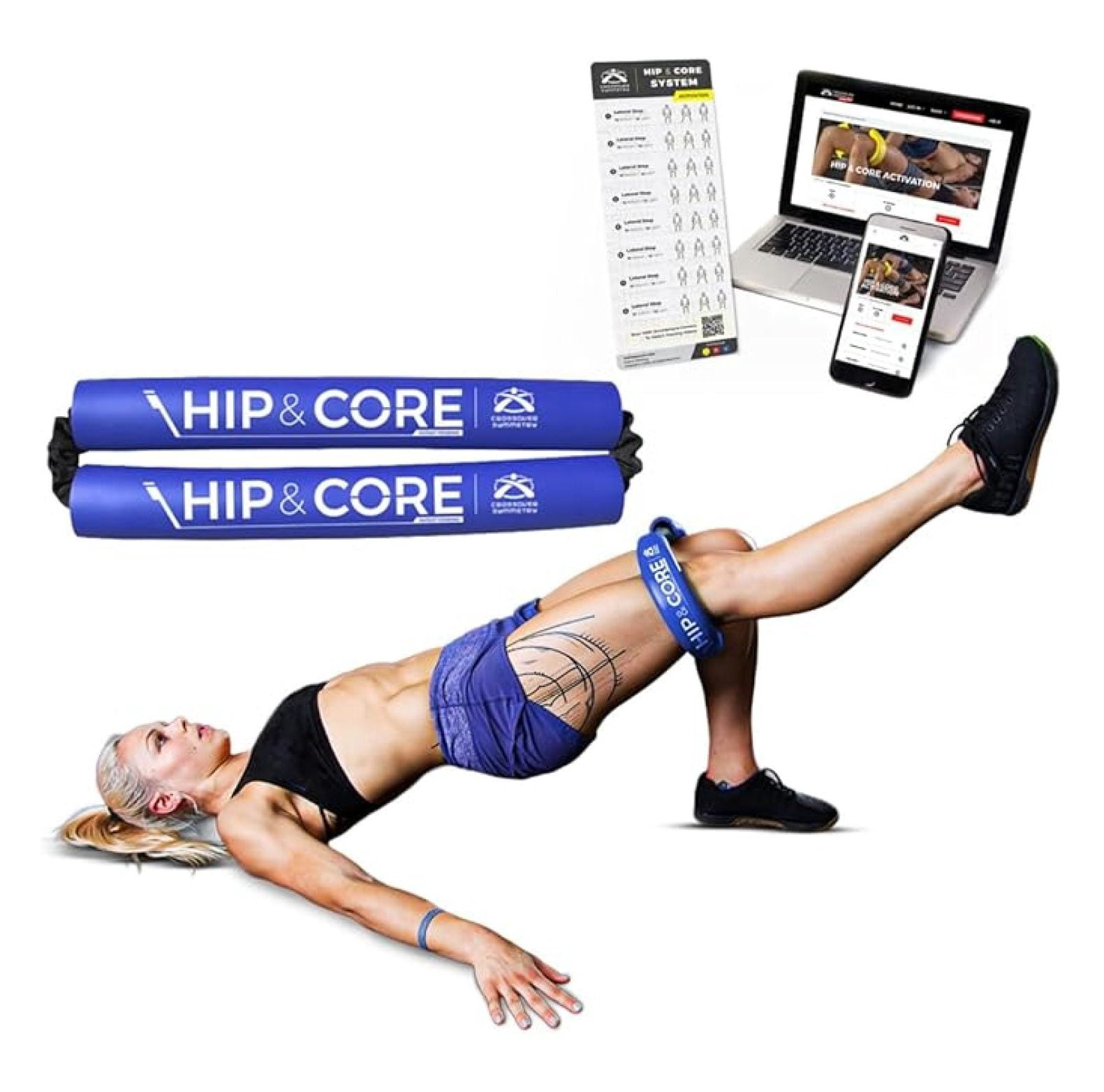 Resistance Bands for Women - Hip & Glute Bands Loop - Heavy Duty Exercise Bands for Legs & Butt - Strength Training, Physical Therapy, Home Workout - Includes Online Guide