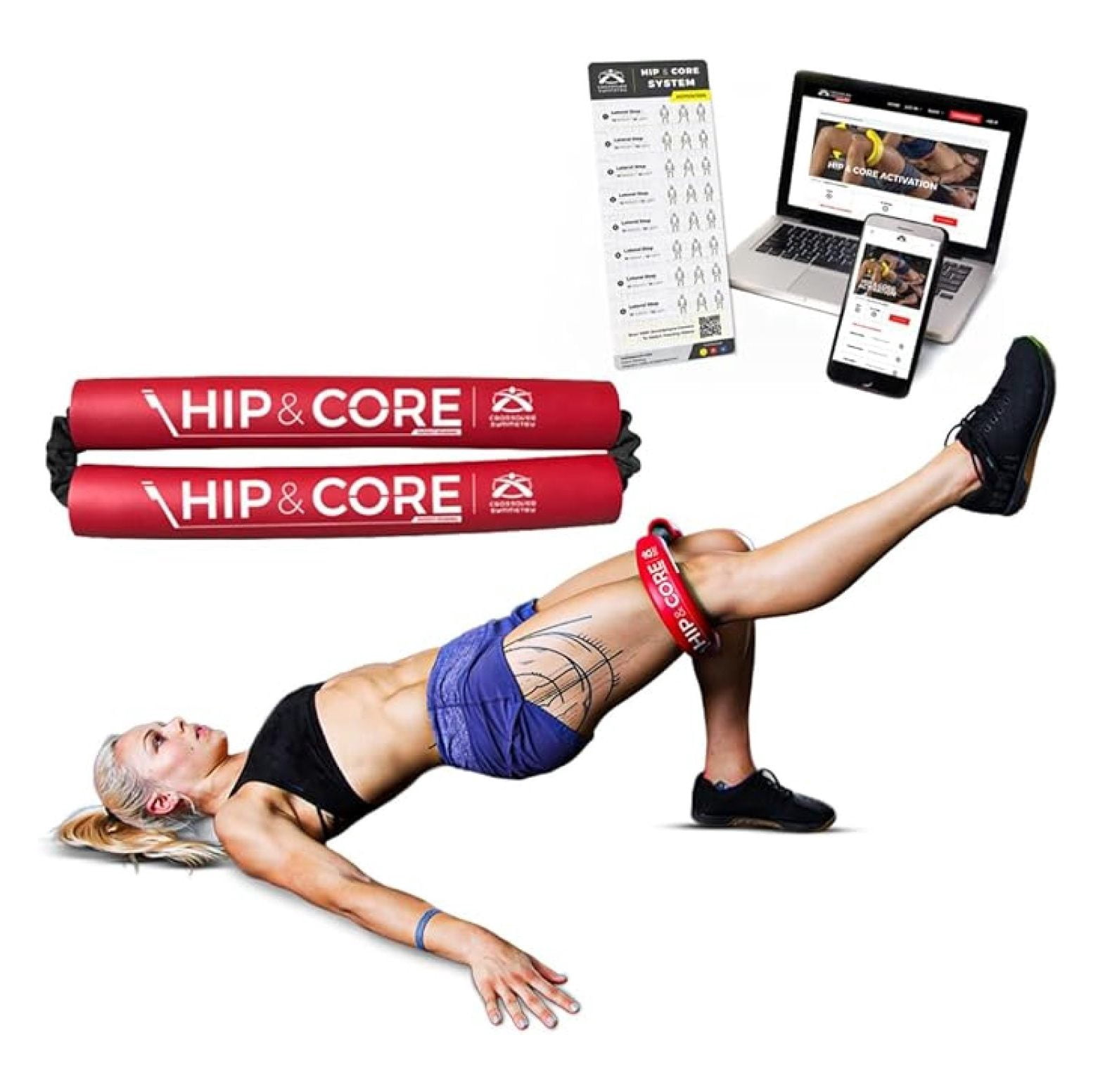 Resistance Bands for Women & Men - Hip & Loop Bands for Glutes, Legs, Thighs - Strength Training & Physical Therapy - Includes Exercise Guide & Online Access