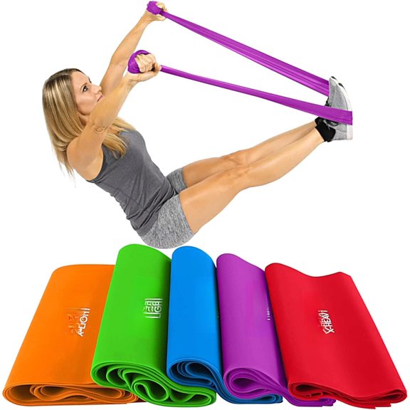 Resistance Bands for Working Out (5 Pack) - Exercise & Workout Resistance Kit - Stretch, Elastic Loop Bands for Physical , Pilates, Yoga & Gym, for Men & Women