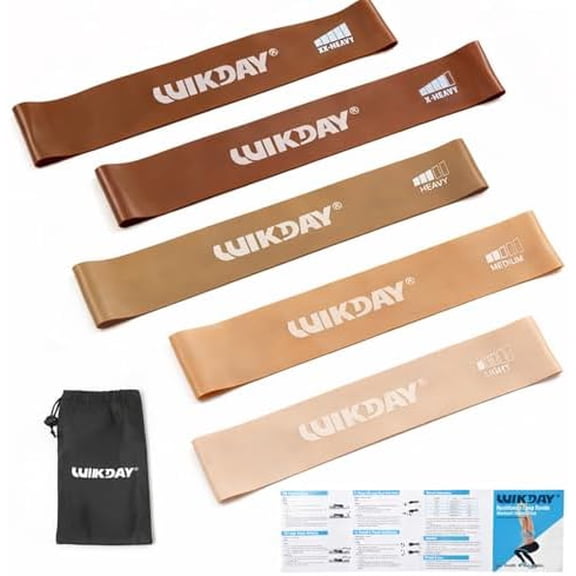 Resistance Bands for Working Out Exercise Loop Bands Workout Bands Set for Men Women Body Stretching, Crossfit Training, Home Workout, Physical Therapy, Booty Legs, Set of 5