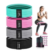 Resistance Bands for Working Out, 4 Booty Bands Fabric Elastic Bands for Exercise Bands Resistance Bands for Legs Bands for Working Out Hip Thigh Glute Bands Set
