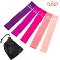 thumbnail image 1 of Resistance Loop Exercise Bands with Instruction Guide and Carry Bag, Set of 5, Pink, 1 of 8