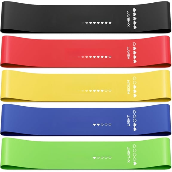 Resistance Bands for Working Out, Exercise Bands Resistance Bands Set with 5 Resistance Levels, Latex Loop Bands for Women Men, Workout Bands for , Glutes, Strength , Yoga, Gym