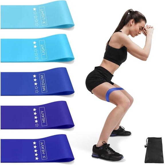 Resistance Bands for Working Out, Exercise Bands Resistance Bands Set with 5 Resistance Levels, Multi-Colored Workout Bands for Indoor & Outdoor Fitness, Strength , Yoga