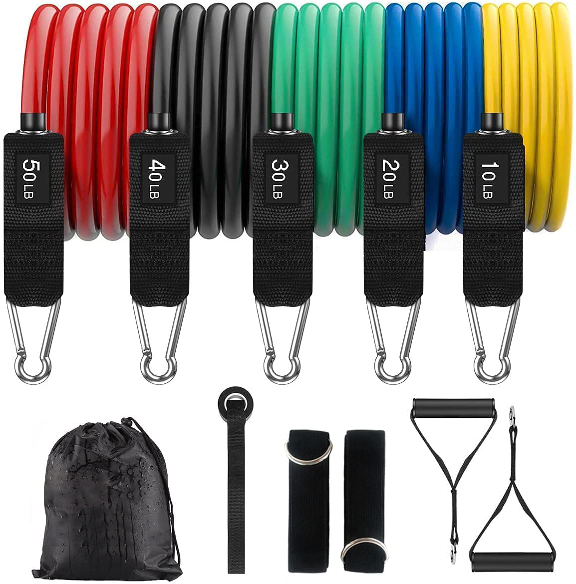 Mpow 150 lbs resistance bands with handles hotsell