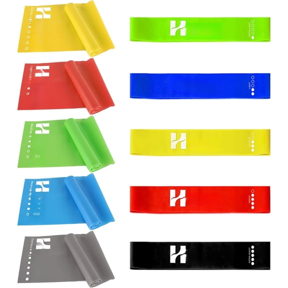 Resistance Bands for Working Out, Physical  Bands, Latex Free Elastic and Exercise Bands Set for Stretching, Suitable for Rehab, Yoga, Pilates, Gym,  Exercise