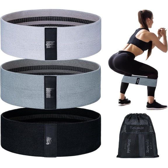 Resistance Bands for Working Out, 3 Levels Exercise Bands Workout Bands Set for Women Men, Booty Bands for Fitness, Gym, Yoga, Pilates