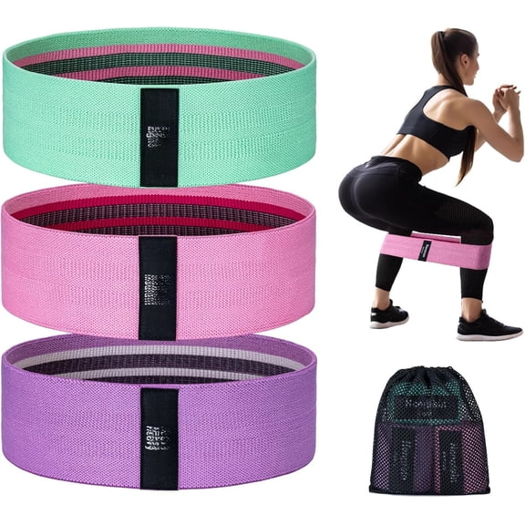 Resistance Bands for Working Out, 3 Levels Exercise Bands Workout Bands Set for Women Men, Booty Bands for Fitness, Gym, Yoga, Pilates
