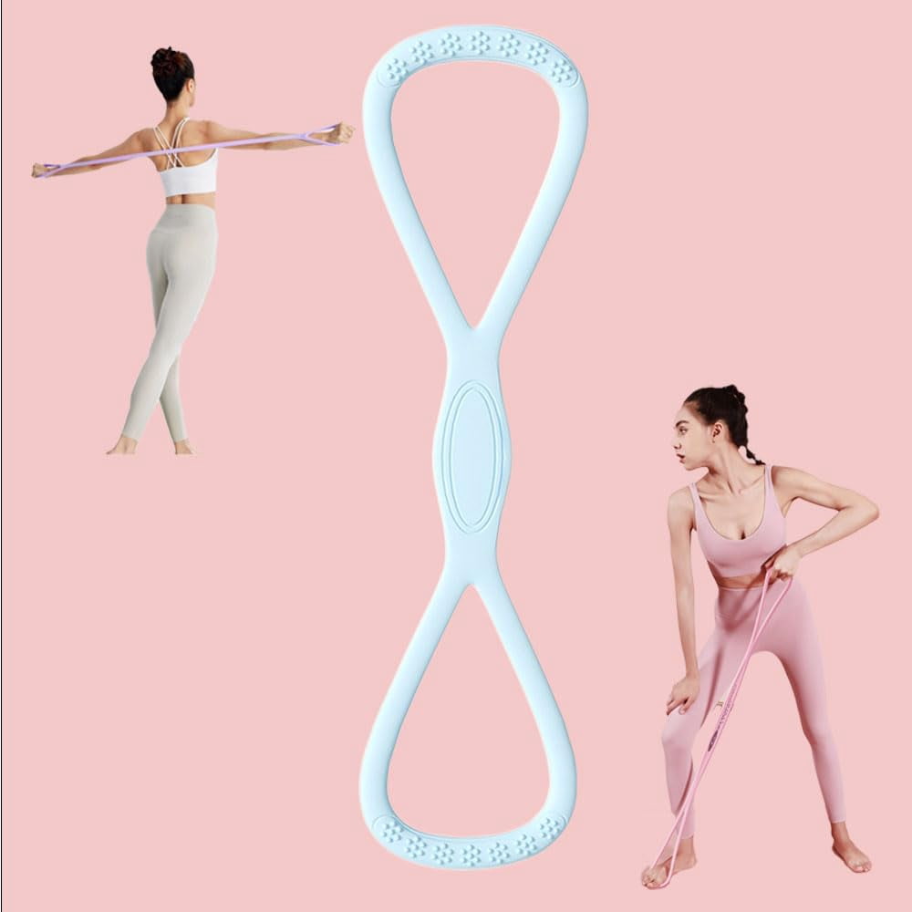 Resistance Bands with Handles,Figure 8 Resistance Band Elastic Fitness Bands Exercise Band for Home Yoga Gym Workout