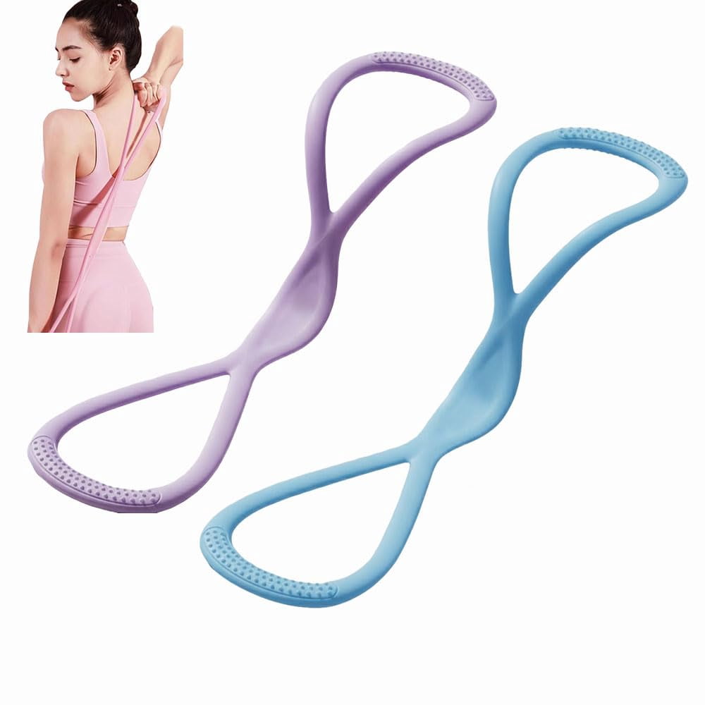 Resistance Bands with Handles,Figure 8 Resistance Band Elastic Fitness Bands Exercise Band for Home Yoga Gym Workout