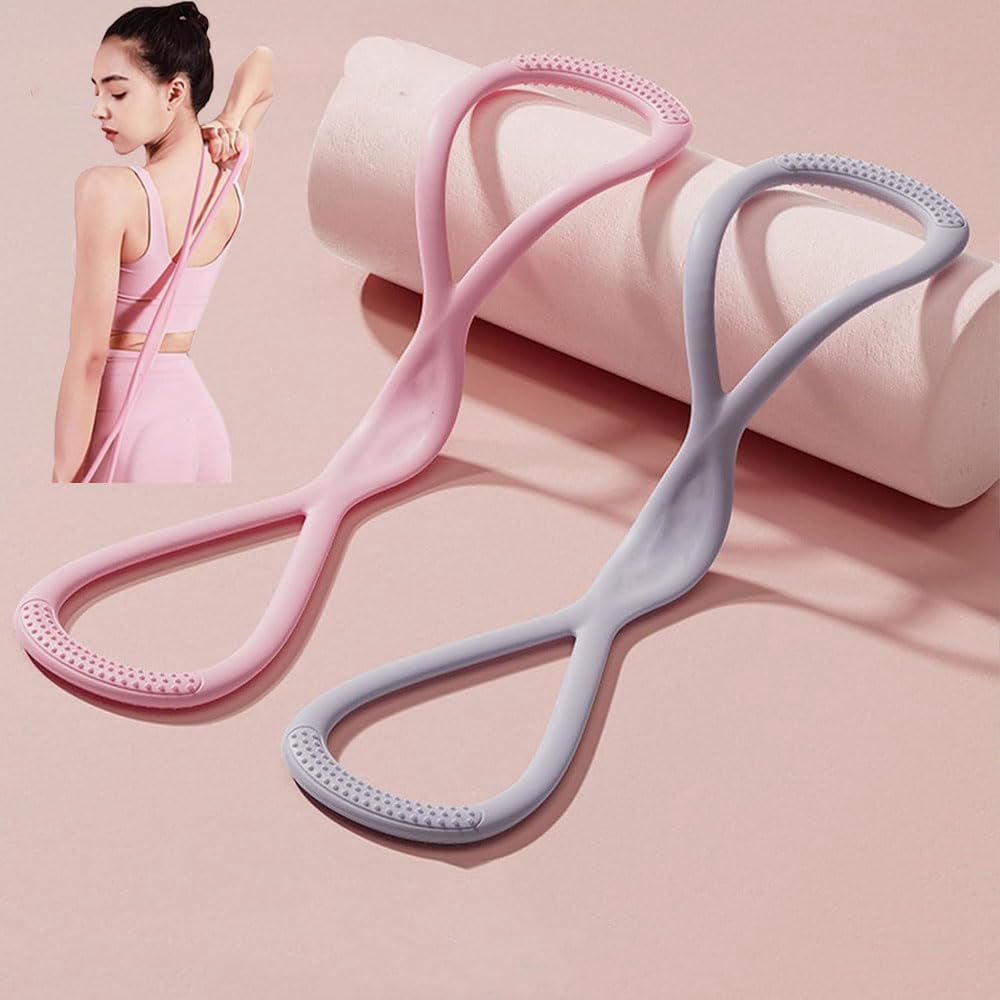 Resistance Bands with Handles,Figure 8 Resistance Band Elastic Fitness Bands Exercise Band for Home Yoga Gym Workout