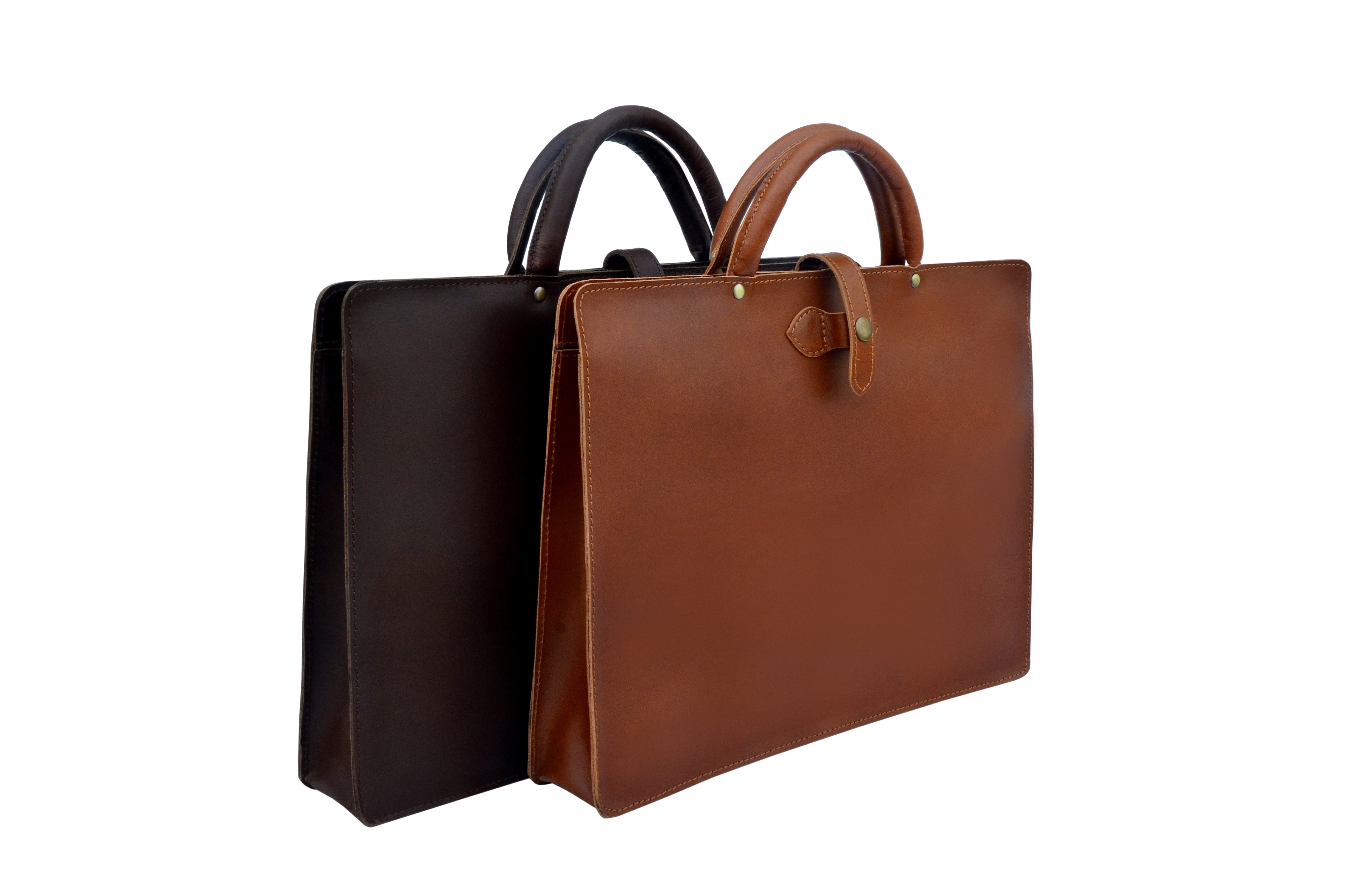 RESISTANCE 16x12 Inches Unisex Leather Laptop Briefcase, MacBook Leather Bag, Handmade Office Bag, Slim Portfolio Briefcase