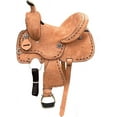 thumbnail image 1 of Resistance Genuine New Western Leather Youth Child Horse Pony Ranch Saddle Natural, 1 of 4