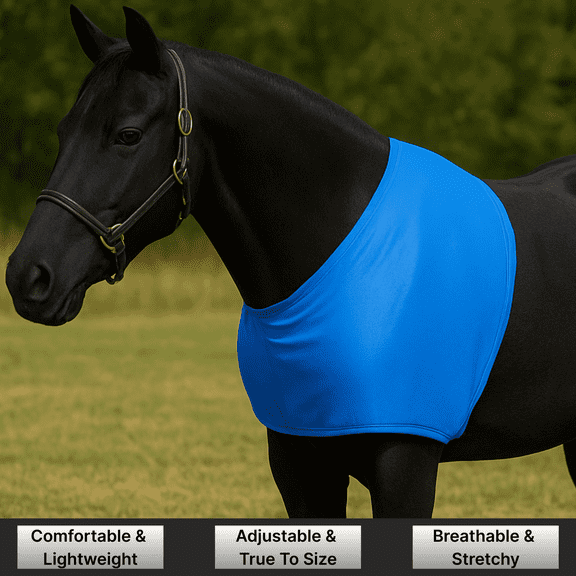 Resistance Horse Shoulder Guard, Lycra Chest Protector, 1 Piece, All Season, Solid, Lightweight for Comfort | Black, Navy, Purple, Red, Royal Blue
