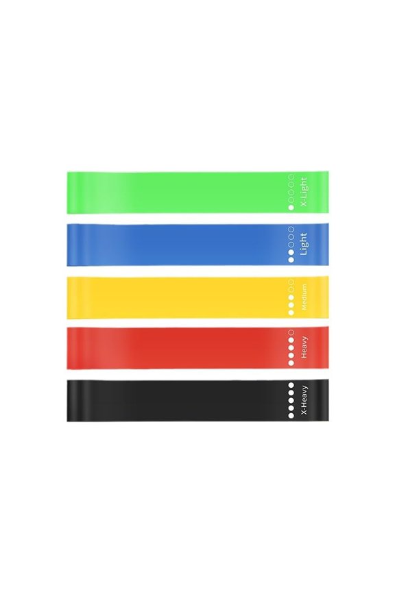 Resistance Loop Exercise Bands Exercise Bands for Home Fitness, Stretching, Strength Training, Physical Therapy,Elastic Workout Bands for Women Men Kids Set of 5