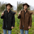 thumbnail image 1 of Resistance Oilskin Cotton Western Short Duster Jacket – Waterproof, Breathable, Long Sleeves, 1 of 6