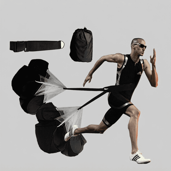 Resistance Parachute Set, Speed Training Running Chutes with Adjustable Straps, 22-66 lbs for Sprint Workouts