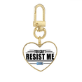 thumbnail image 1 of Resistance Part Circuit Negative Gold Heart Keychain Metal Keyring Holder, 1 of 3