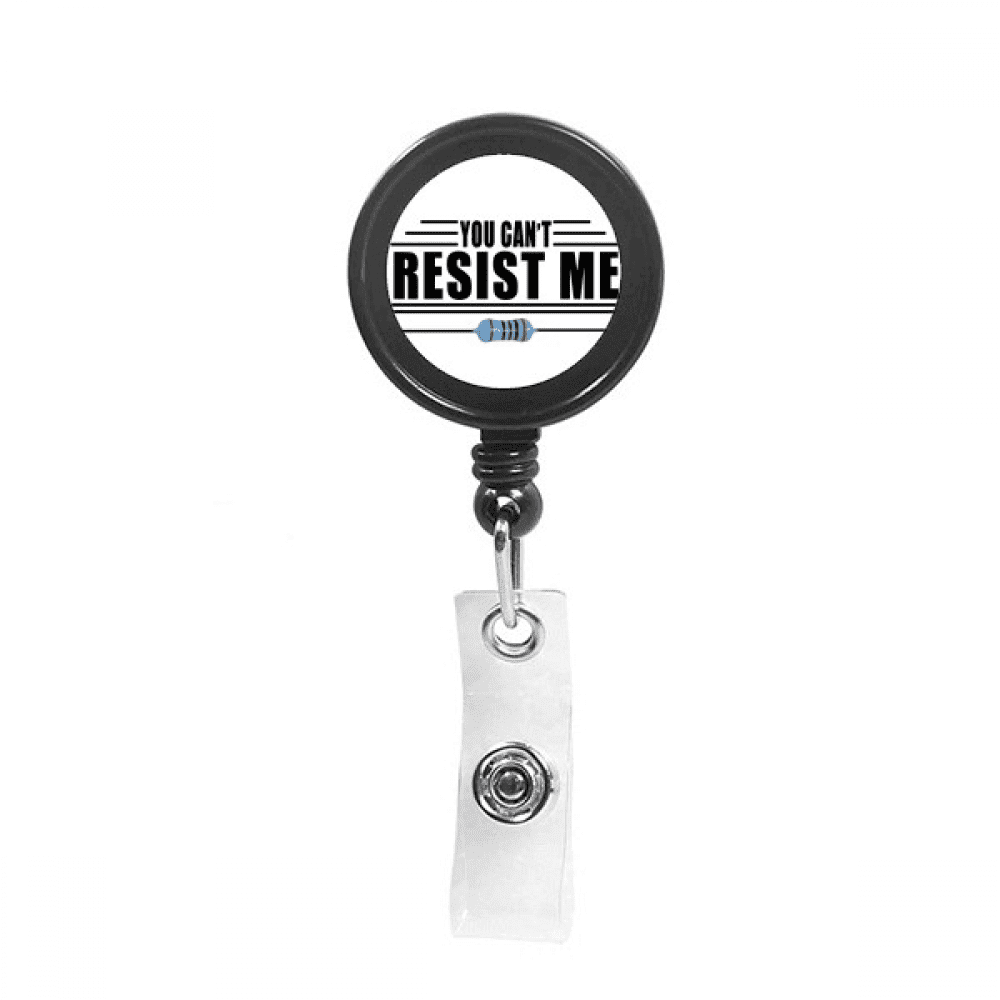 Resistance Part Circuit Negative Retractable Keychain Badge Holder ID Badge