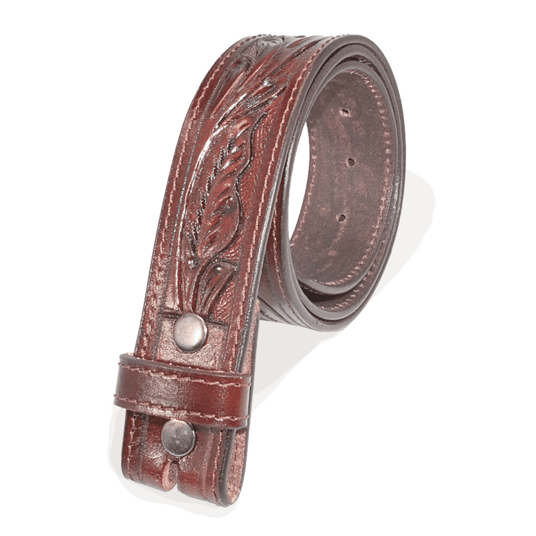 Resistance Premium Leather Western Cowboy Belts No Buckle Stylish and Versatile Men s Women s Sizes Various Colors Walmart