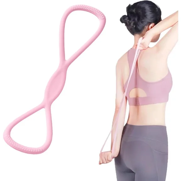 Resistance Silicone Tension Band with Handles for Women/Men, Fitness Band for Arm/Back/Chest/Shoulder/Legs/Yoga Stretching Exercise, Suitable for Home/Gym Workout