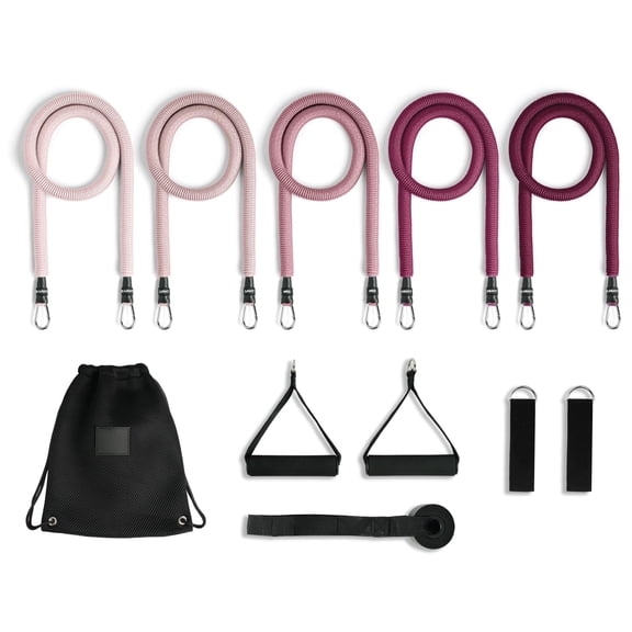 Resistance Tube Exercise Band Burst 5 Band Set Full Body Home Workout Pilates Kit
