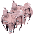 thumbnail image 1 of Resistance Western Adult Ranch Saddle – Leather with Buckstitch Design & Free Matching Girth – 14" 15" 16" 17" 18", 1 of 6
