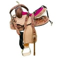 thumbnail image 1 of Resistance Western Horse Barrel Saddle Leather With Free Tack set, 1 of 5