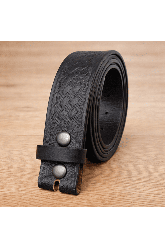 Mens Western Belt Strap Without Buckle Full Grain Leather Cowboy Belt Sizes 32-52