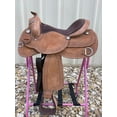 thumbnail image 1 of Resistance Western Roughout Ranch Work Saddle – Training & Working Horse Saddle, Durable Leather, Sizes 14”-18”, 1 of 5