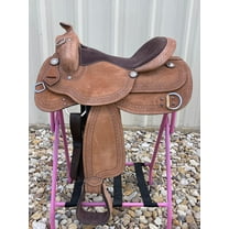 Resistance Western Roughout Ranch Work Saddle – Training & Working Horse Saddle, Durable Leather, Sizes 14”-18”