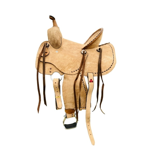 Resistance Youth Western Saddle Leather Horse Barrel Saddle 10" To 13"