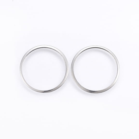 Resistant 201 Stainless Steel Linking Rings Ring Stainless Steel color 20x0.8mm 17mm Inner Diameter