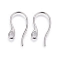 thumbnail image 1 of Resistant 304 Stainless Steel Earring Hooks with Horizontal Loop Stainless Steel color 22x12x1mm Hole: 3.5x2mm Pin: 1mm, 1 of 2