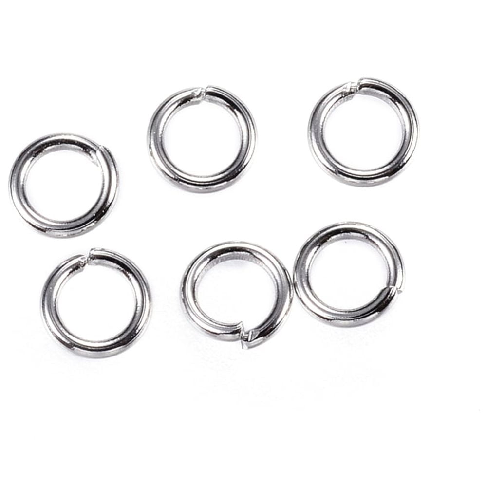 Resistant 304 Stainless Steel Jump Rings Open Jump Rings Stainless Steel color 21 Gauge 4x0.7mm Inner Diameter: 2.6mm