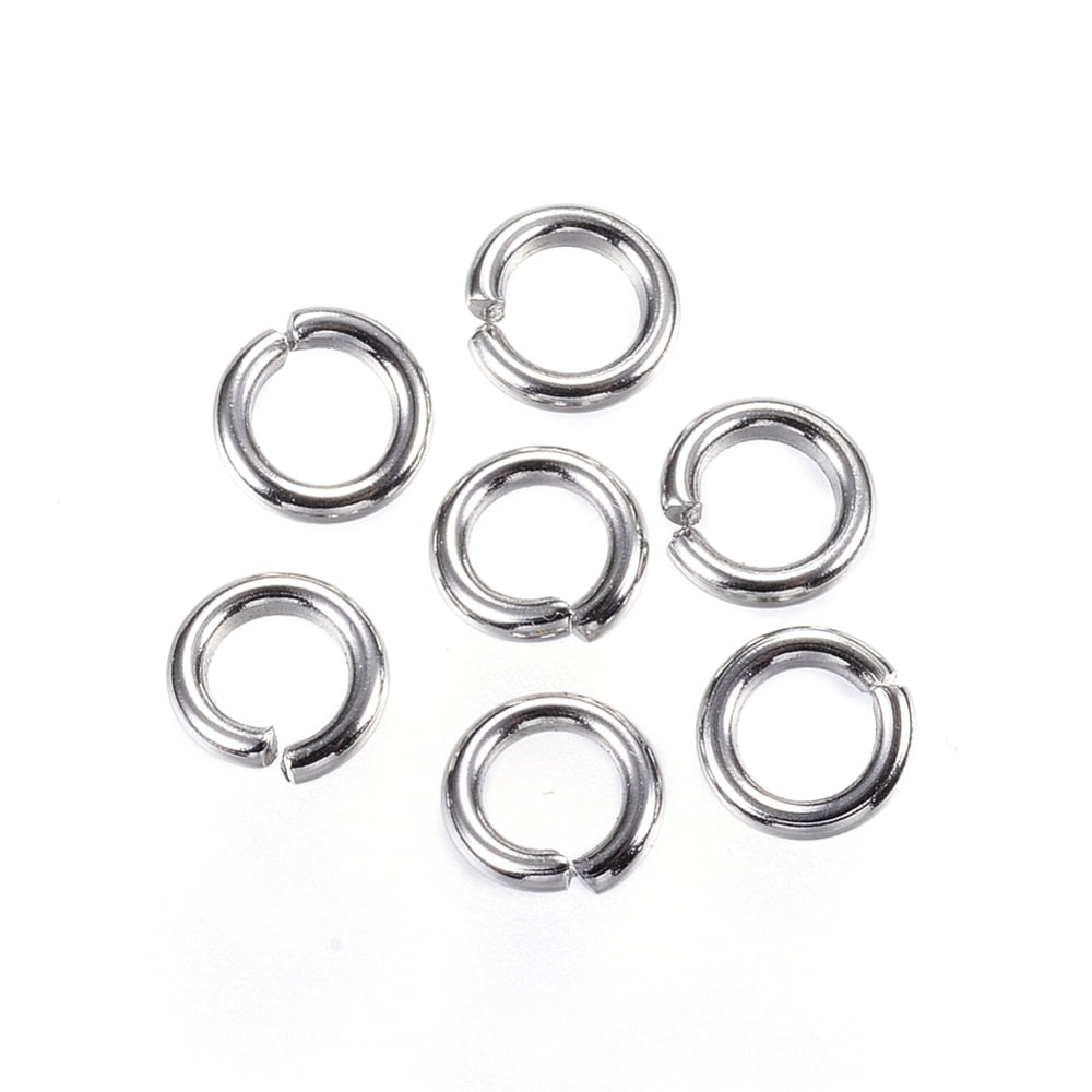 Resistant 304 Stainless Steel Jump Rings Open Jump Rings Stainless Steel color 5x1mm 18 Gauge Inner Diameter: 3mm