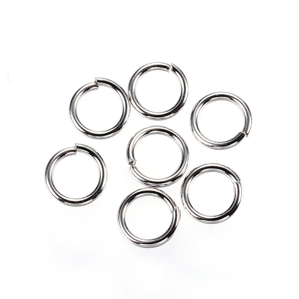 Resistant 304 Stainless Steel Jump Rings Open Jump Rings Stainless Steel color 6x0.9mm Inner Diameter: 4.2mm