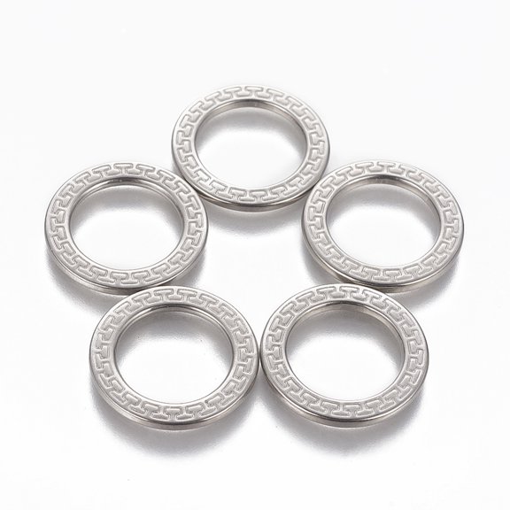 Resistant 304 Stainless Steel Linking Rings Ring Stainless Steel color 22.5x1.5mm Inner Diameter: 15.5mm